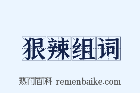 狠辣组词是什么意思的图片